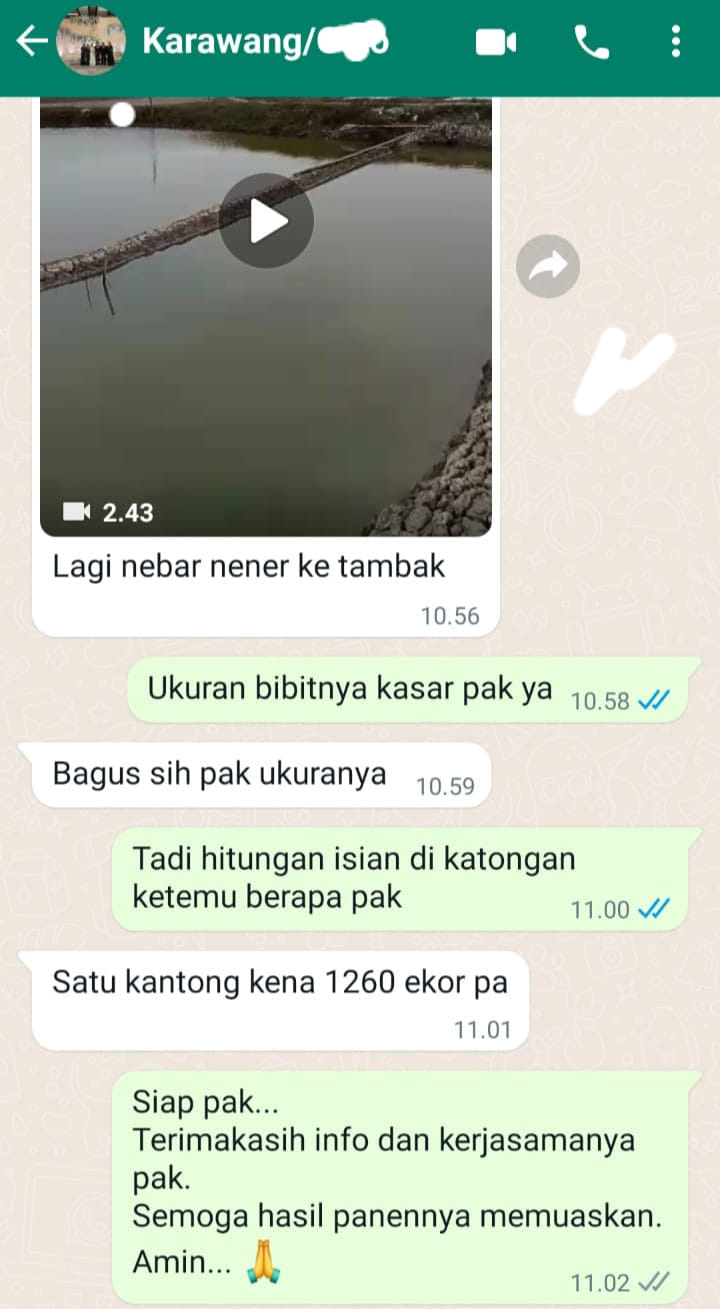 The shipment to Karawang, March 25, 2022, has been received in good health and has a good count