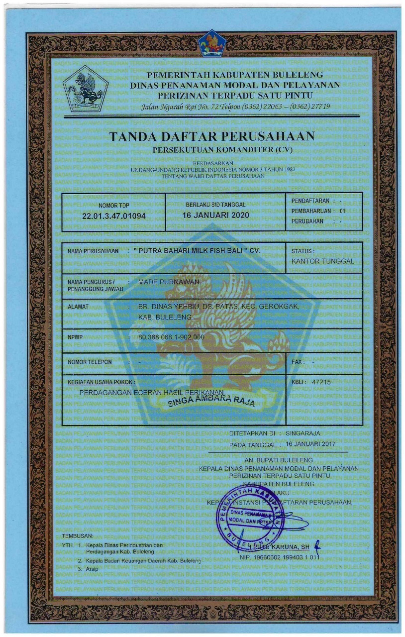 Certificate of Company Registration